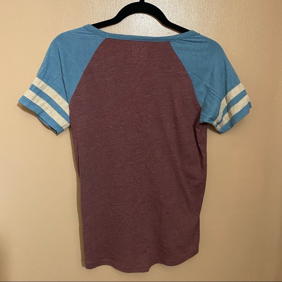 Burgundy Distressed Shirt - Picture 2 of 4